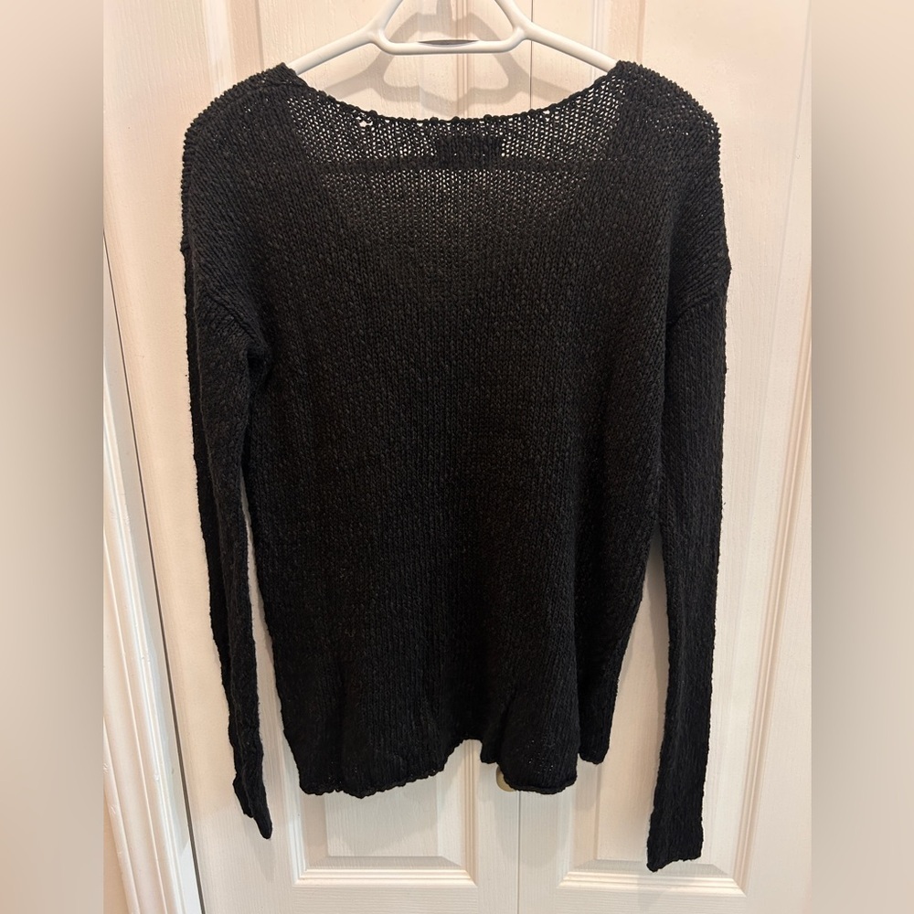 ARITZIA TALULA Knit V-Neck Sweater Black • size small - Picture 8 of 8